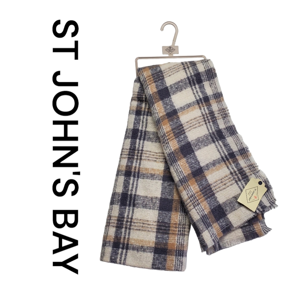 NWT ST JOHN'S BAY  Lauren Plaid Women's Wrap/Scarf Fall/Winter One Size